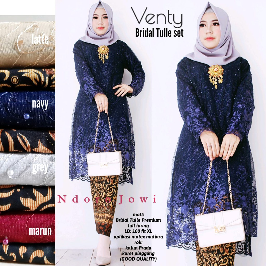 Zola_Batik Batik Kebaya Brocade Venty - ชุดผ้าผ้าบาติก Amelia