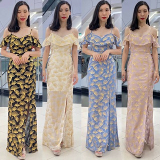 Maxi dress ผ้าชีฟองเนื้อทราย