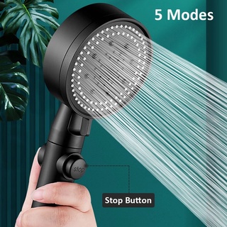 5 Mode Shower Head Adjustable High Pressure Showerhead / Water Saving With Holder Hose Showers For Bathroom Accessories