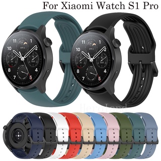 สายนาฬิกาข้อมือซิลิโคน 22 มม. สําหรับ Xiaomi Watch S1 Pro Mi Watch S1 Pro