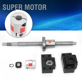 [คลังสินค้าใส]Super Motor SFU1605 Stainless Steel Ball Screw 250mm &amp; Nut BK/BF12 Support 6.35*10mm Coupling