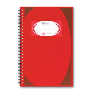 สมุดบันทึกมุมมันสันห่วง สีแดง ตราช้าง WHC403 Red Envelope Notebook with Elephant, WHC403