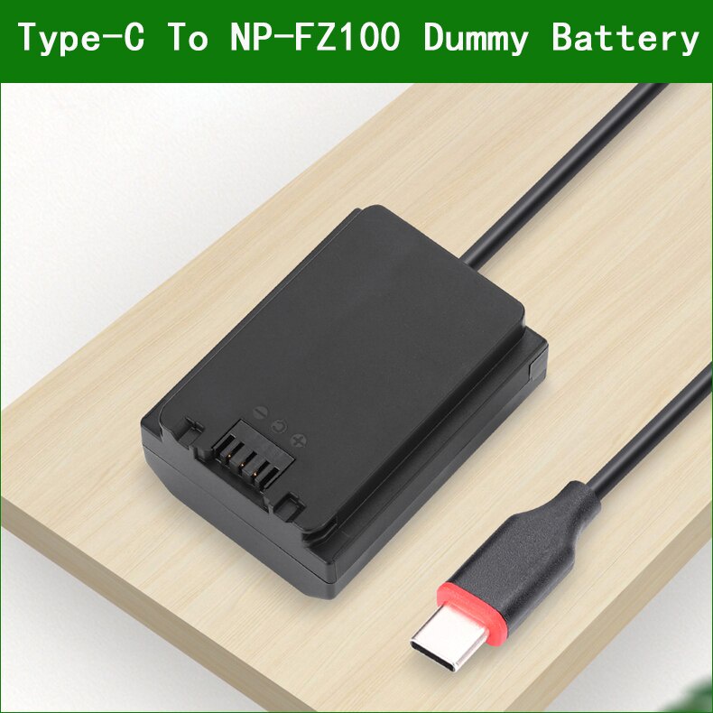 AC-FZ100 PD USB Type-C NP-FZ100 Dummy แบตเตอรี่อะแดปเตอร์ DC coupler สําหรับ Sony a1 a6600 a7C a7 II