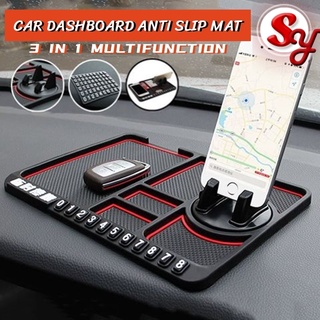 Multi function Car Dashboard Anti Slip Mat Sticky Pad GPS Phone Holder Stand Accessories Parking Phone Number Plate Auto