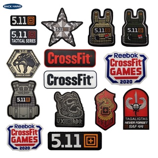 ภาพที่กําหนดเอง Velcro] CrossFit 511+ ไฮเปอร์รอนยุทธวิธีเสื้อกั๊กมาตรฐานเวลโครกระเป๋าเป้สะพายหลังสายรัดแขนแพทช์ตราผ้า Velcro Velcro Velcro Felt ver 02