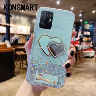 เคสโทรศัพท์ Xiaomi 11T Pro / 11T 5G 2021 Ins Solid Glitter Star Love Pattern Soft เคส Mi11T