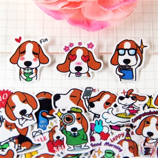 ★★★ Beagle Q-5 Pets Dogs สติกเกอร์ไดอารี่ แบบแมนนวล สําหรับติดตกแต่งไดอารี่ ★★★ สติกเกอร์ตกแต่งสมุดภาพ อัลบั้ม DIY 48 ชิ้น/ชุด