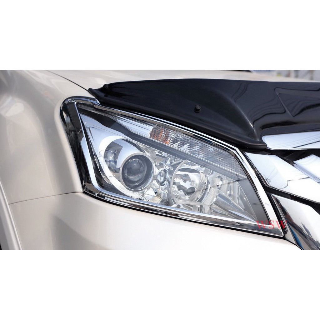 1คู่ ครอบไฟหน้า รถยนต์ อีซูซุ มิวเอ็กซ์ ปี 2014 2015 2016 ชุบโครเมี่ยม  Isuzu MU-X SUV MUX ของแต่งรถยนต์ ราคาถูก