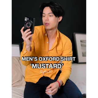 MUSTARD OXFORD SHIRT เสื้อเชิ้ตอ็อกฟอร์ดญี่ปุ่นสีมัสตาร์ด