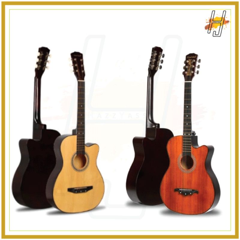 GUITER ACOUSTIC JZL 38 นิ้ว - แถมฟรี Guitar beg, Capo, Guitar Strap and Pick