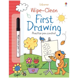 Usborne books Wipe-clean first drawing 3Y+ หนังสือ พร้อมปากกา ลบได้ เสริมพัฒนาการ