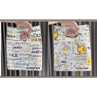 ถุงพลาสติกหูเจาะพิมพ์ลาย​(ขยายข้าง) ลายแฟชั่น​ คละสี ใส่เสื้…