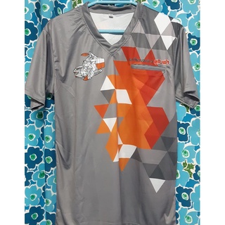 Kubota  เสื้อ คูโบต้าปิติแทรกเตอร์ แขนสั้น  ส้ม เทา เบอร์ M