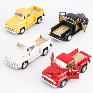 ProudNada Toys ของเล่นเด็กรถเหล็กโมเดลรถฟอร์ด คลาสสิค 1956 Ford F-100 Pickup