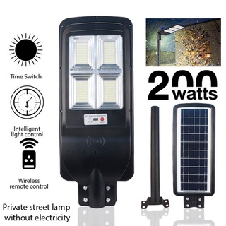 ไฟโซล่าเซลล์Solar Light LED ไฟ200W โคมไฟถนนสว่างถึงเช้าโคมไฟสปอร์ตไลท์รุ่นใหม่ โคมไฟถนน Simplegoal