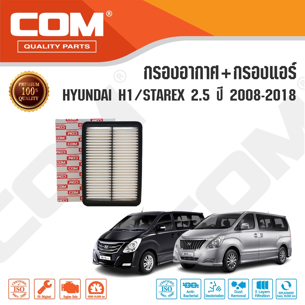 กรองอากาศ กรองแอร์ HYUNDAI ฮุนได H1 2.5 (D4CB), STAREX 2.5 ปี 2008-2018