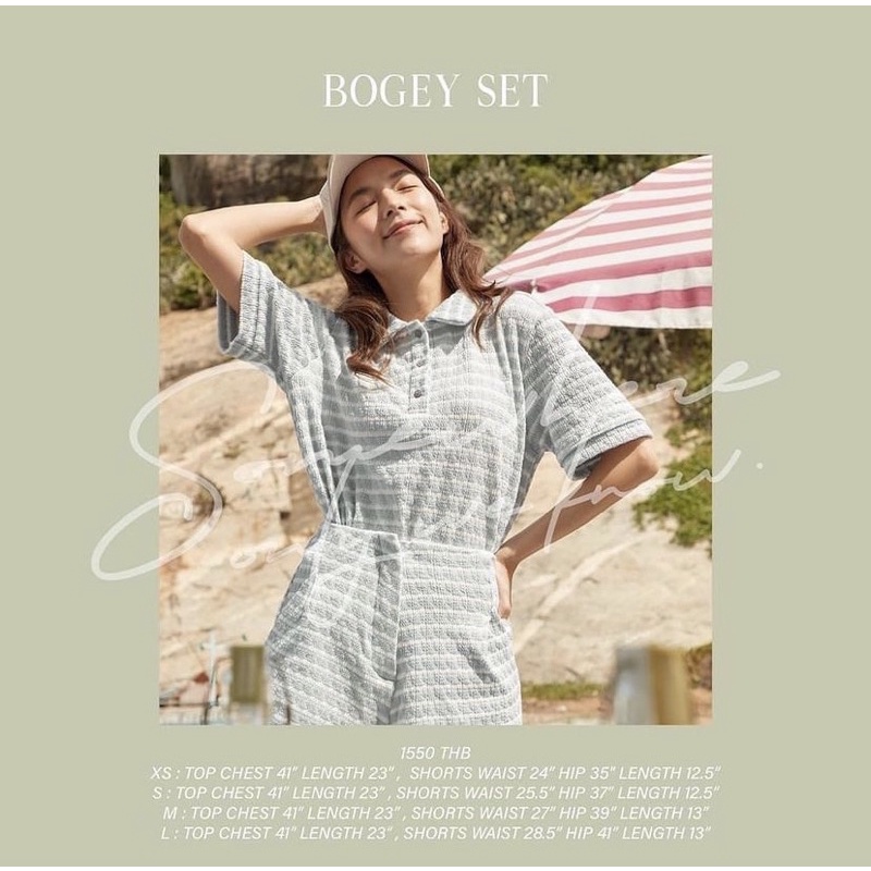 New Lookbooklookbook Bogey Set ชุดเสื้อกางเกงพร้อมส่ง - bolin_shop ...