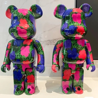 BE@RBRICK 400% Andy warhol flowers bearbrick Street Fashion Action Figure ของขวัญวันเกิด