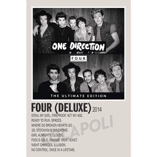 โปสเตอร์ มันวาว พิมพ์ด้านเดียว ขนาด A5 14.8 ซม. x 21 ซม. รูปหน้าปกอัลบั้ม One Direction