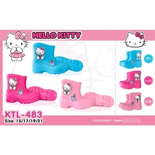 รองเท้าบูทเด็ก Hello Kitty คิตตี้ ลิขสิทธิ์แท้ รองเท้าบู๊ทเด็กผู้หญิง สีพาสเทล กันน้ำ กันฝน KTL483