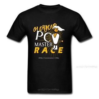 Tee เสื้อยืดสีพื้น ขายดี เสื้อยืดแขนสั้น คอกลม พิมพ์ลาย Glorious PC Master Race AEjplf45MIinif33