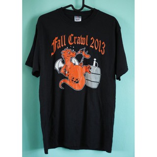 เสื้อยืดมือสอง ลายมังกร Fall crawl 2013