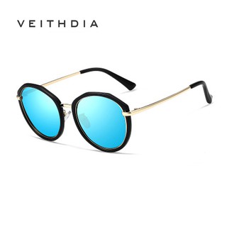 VEITHDIA Acetate กรอบสตรีอาทิตย์แว่นตา Polarized กระจกเลนส์แว่นกันแดดแว่นตาสตรี 3050