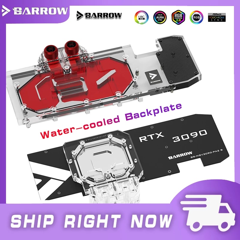 Barrow บล็อกน้ําระบายความร้อน GPU สําหรับ MSI RTX3090 3080Ti 3080 VENTUS 3X OC BS-MSV3090-PA2