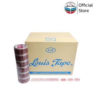 LOUIS TAPE เทปพิมพ์ "หากเทปกาวฉีกขาด กรุณาอย่ารับพัสดุ" 2 นิ้ว x 45 หลา พื้นใส พิมพ์แดง (72 ม้วน/ลัง)