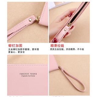 H329-9 กระเป๋าคล้องมือForever Youngพร้อมส่งกระเป๋าสตางค์ใบยาวผู้หญิงกระเป๋าใส่มือถือ