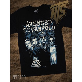 kl3Y NTS 150 A7X Avenged ROCK เสื้อยืด เสื้อวง เสื้อดำ สกรีนลายอย่างดี ผ้าหนานุ่ม ไม่หดไม่ย้วย NTS T SHIR   มีนา     ดู