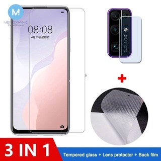 3-in-1 กระจกนิรภัยกันรอยหน้าจอ สําหรับ Huawei Nova 9SE 9 8i 7 7SE 6se 7i 5T 5 4E 3i Y7 Y7A Y6P Y7P Y8P