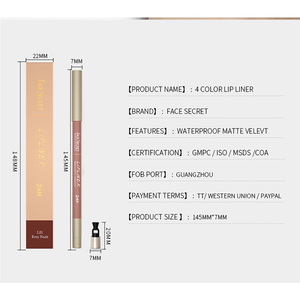 BEAUTY GLAZED ลิปสติก ลิปกลอส เนื้อแมตต์กํามะหยี่ กันน้ํา รูปที่ 8