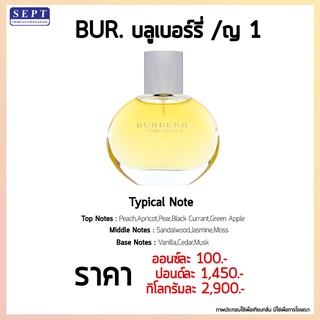 สารให้ความหอม กลิ่นแฟชั่น Br.บลูเบอร์รี่ / ญ1  ปริมาณสุทธิ 30 CC ราคา 100/OZ