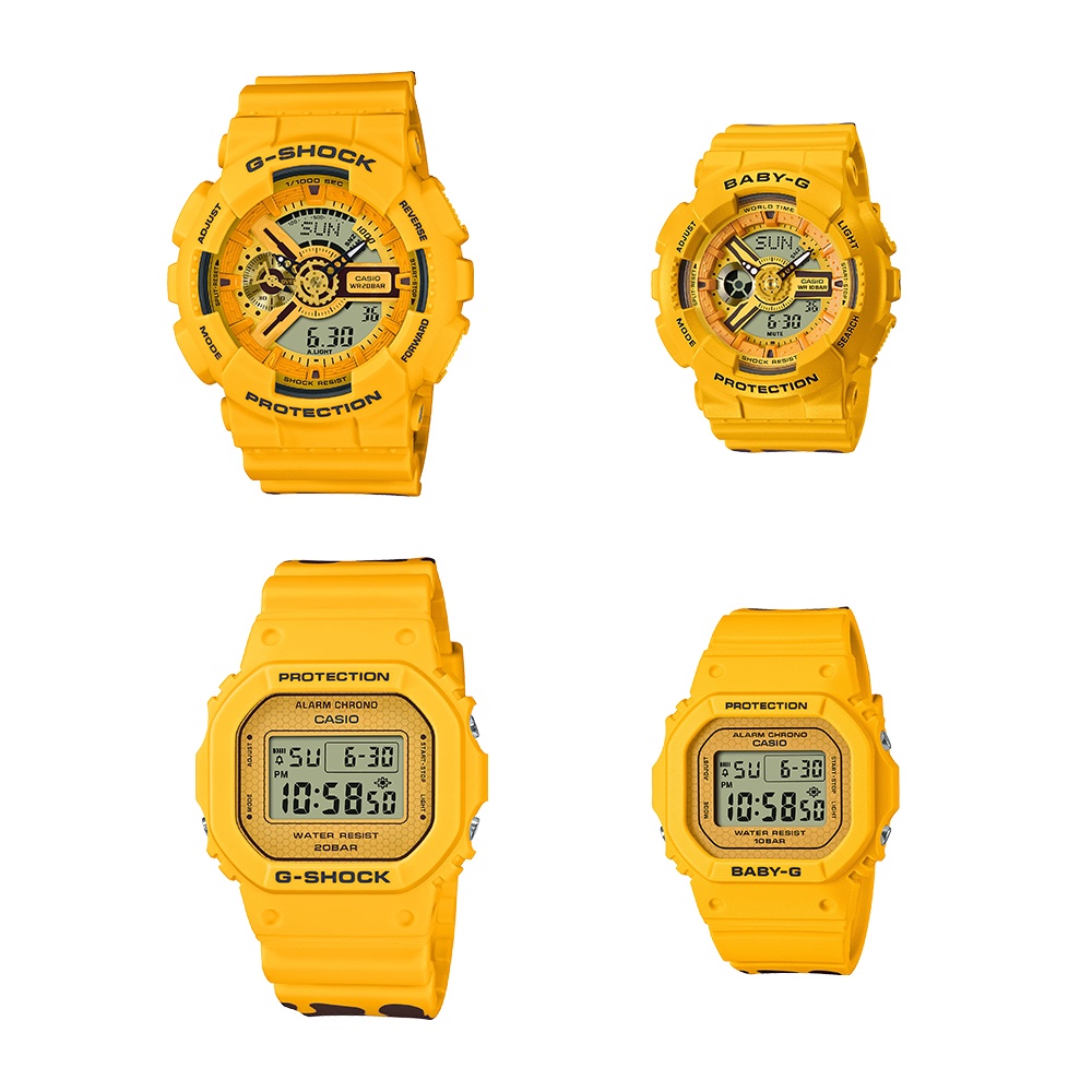 Casio G-Shock - BABY- G นาฬิกาข้อมือคู่ผู้ชายผู้หญิง สายเรซิ่น รุ่น SLV-22A-9A,SLV-22B-9 / G-SHOCK x