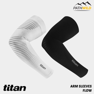 ปลอกแขน TITAN ARM SLEEVES FLOW ช่วยพยุงกล้ามเนื้อขณะออกกำลังกาย ป้องกันแสงแดด ระบายอากาศดี