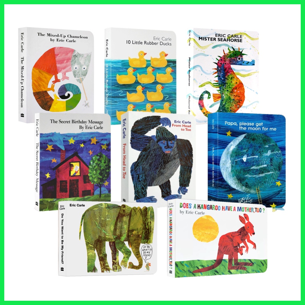 หนังสือกระดานคลาสสิก Eric carle เป็ดยางตัวน้อย 10 ตัว/กิ้งก่ารวมขึ้น/อยากเป็นเพื่อนของฉัน