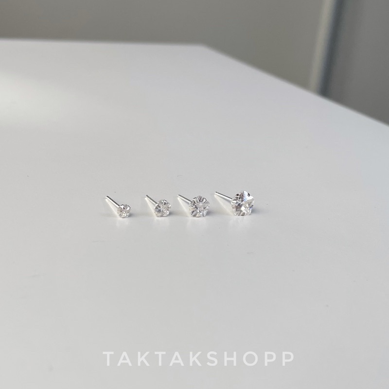 Flower Cz Silver925 | ต่างหูดอกไม้Cz เงินแท้92.5%