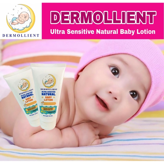 Dermollient​ ​Ultra​ Sensitive​ Natural​ Baby​ Lotion​ โลชั่น​เด็ก​ผิว​แพ้​ง่าย​ ขนาด 150ml. สูตร​คุ