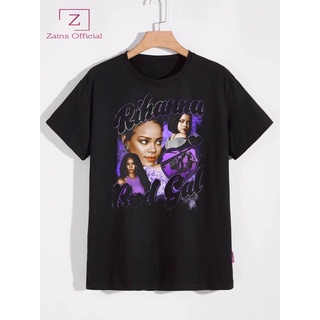 เสื้อยืดคอกลมเสื้อยืด ลาย Rihanna RIHANA สําหรับผู้ชาย และผู้หญิงS-5XL