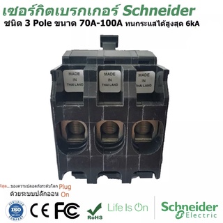 Schneider เซอร์กิตเบรกเกอร์ ลูกย่อย Schneider 3 Pole 100A Circuit Breaker 3 Pole 100A