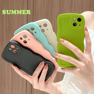 เคสซิลิโคนนิ่ม ลายคลื่นน่ารัก สีแคนดี้ สําหรับ Samsung Galaxy S23 Ultra S22 Plus S21FE