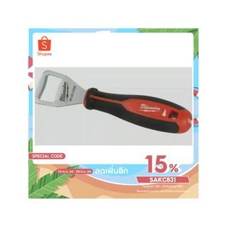 Milwaukee 48-22-2700 Bottle Opener, Steel, Black/Red, Plastic Handle, 9.8 In Oal อุปกรณ์เปิดขวด