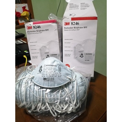 3Mหน้ากากกันฝุ่นละอองและไอกรดรุ่น8246(R95)20ชิ้น