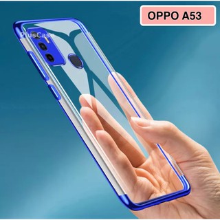 [ส่งจากไทย] เคสขอบสีหลังใส Case Oppo A53 2020 เคสออฟโป เคส OPPO A53 เคสนิ่ม TPU CASE เคสกันกระแทก เคสซีลีโคน เคส A53