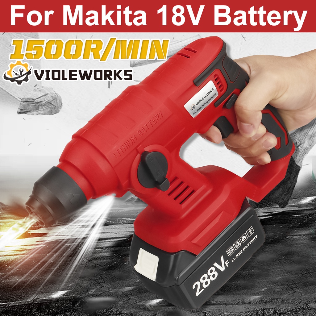 3 In 1 สว่านกระแทกไฟฟ้าแบบชาร์จไฟได้ สว่านโรตารี่ Brushles สว่านไฟฟ้าไร้สาย เครื่องมือ สำหรับ 18V Makita Battery