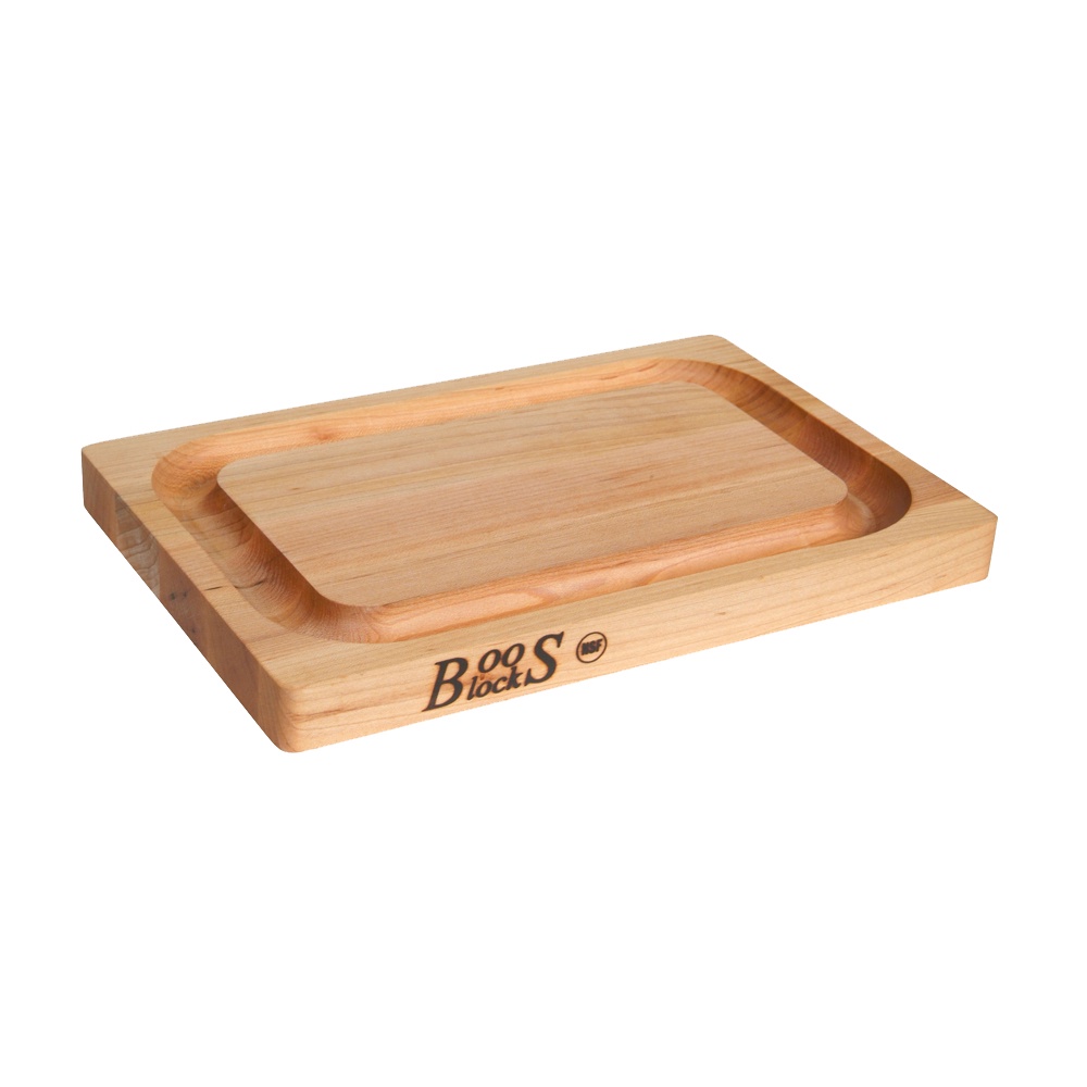 เขียงไม้เมเปิ้ล รุ่น 209 John Boos Block Maple Wood Edge Grain Reversible Cutting Board with Deep Juice Groove