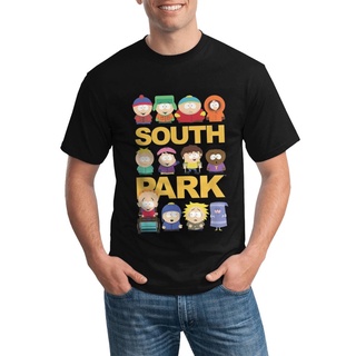 เสื้อยืดแขนสั้น คอกลม ผ้าฝ้ายแท้ พิมพ์ลายการ์ตูนอนิเมะ South park park แฟชั่นฤดูร้อน สําหรับผู้ชาย