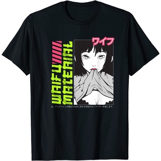 เสื้อยืด พิมพ์ลายการ์ตูนอนิเมะ Waifu Material Goth Manga Lovers สไตล์ญี่ปุ่น สําหรับผู้ใหญ่Size S-5XL