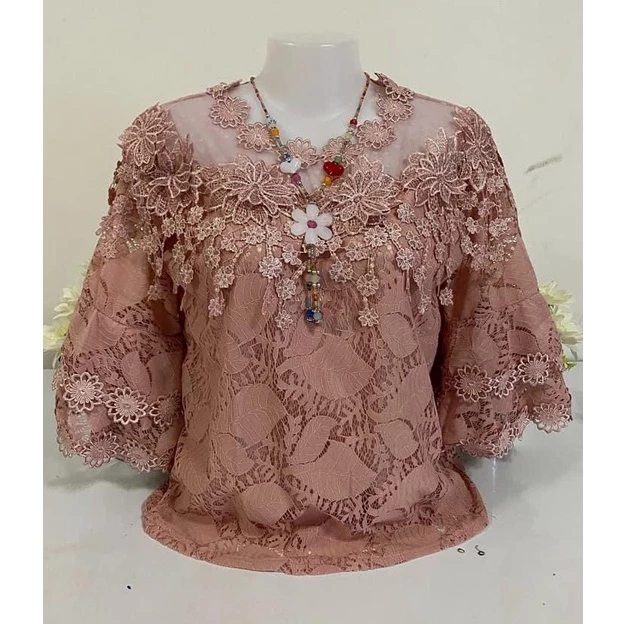 เสื้อลูกไม้งานฟรีไชส์ อก 38-40-42 นิ้ว และอก 44-46-48 นิ้วมีชับในเนื้อผ้านิ่ม n